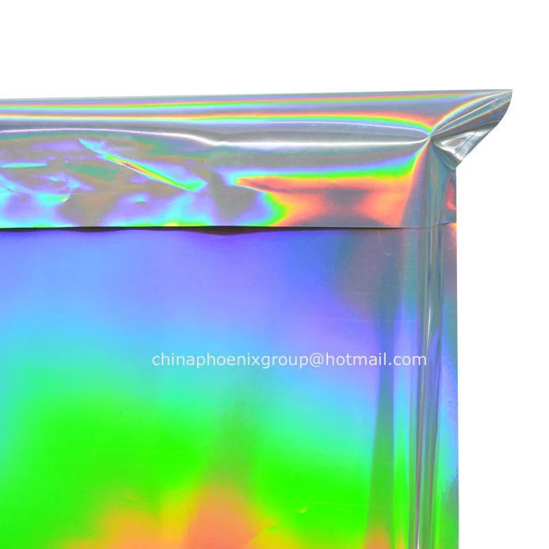 Клейкий мешочек с голограммой из алюминиевой фольги 100 шт. курьерские пакеты для