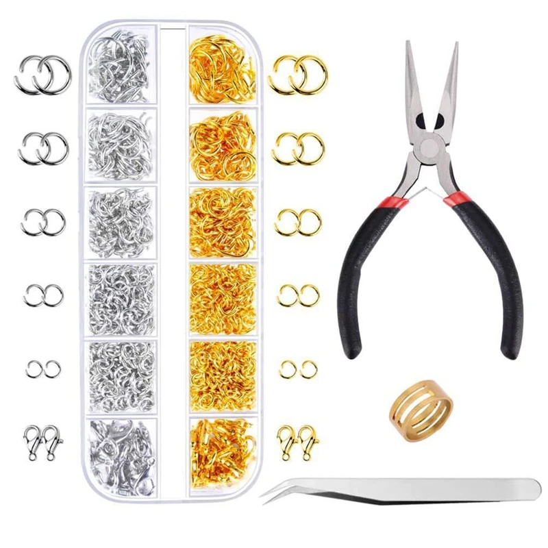 

Набор для изготовления ювелирных изделий, набор для ремонта ожерелья, Открыватель колец с 12 отверстиями, материалы «сделай сам» для изготов...