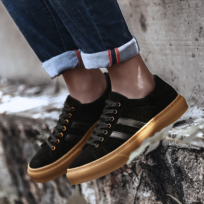 Valstone/мужская повседневная обувь из натуральной кожи Мягкие дышащие кроссовки