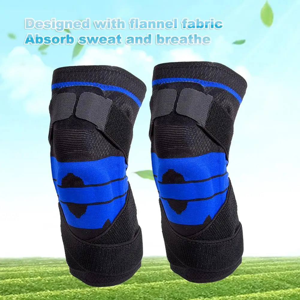 

2Pcs Knee Pad Wide Application Nylon Knee Compression Sleeve Riding Knee Pads Fitness Leggings Knitting Knee Pads for Basketball