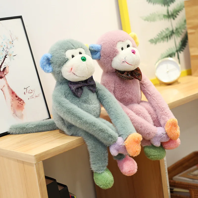Кукла с обезьянкой и длинной ручкой удобная плюшевая игрушка набивным животным