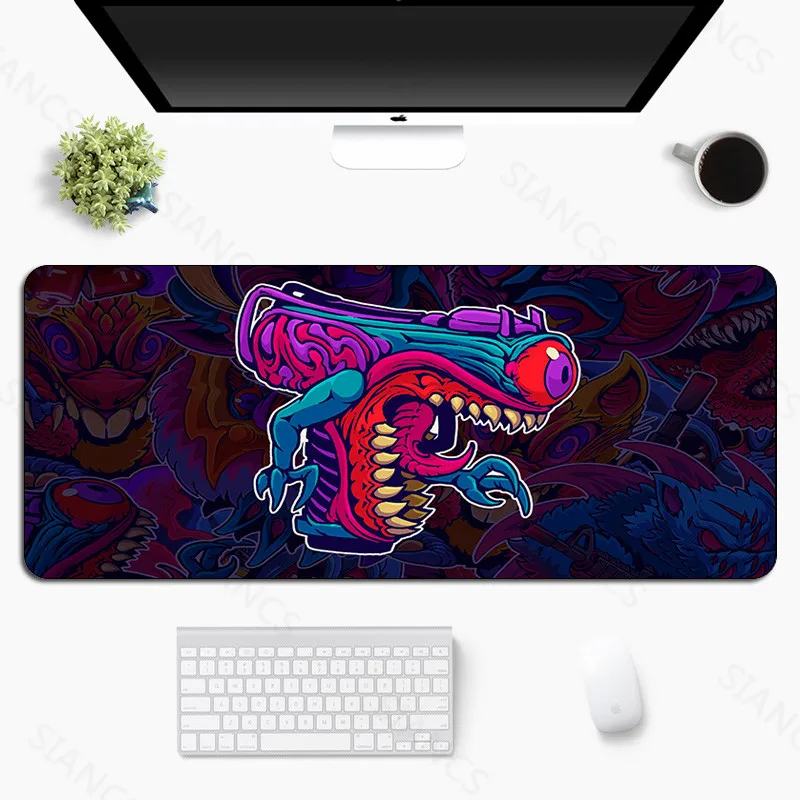 

DIY Customized Hyper Beast Gaming Mouse Pad 700x300 XL Big Rubber Mousepad Otaku For CS GO Keyboard Computer Desk Laptop Mat