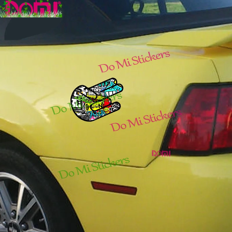 Наклейка на автомобиль Cool Bomb рука-шокер наклейка для декора искусственного