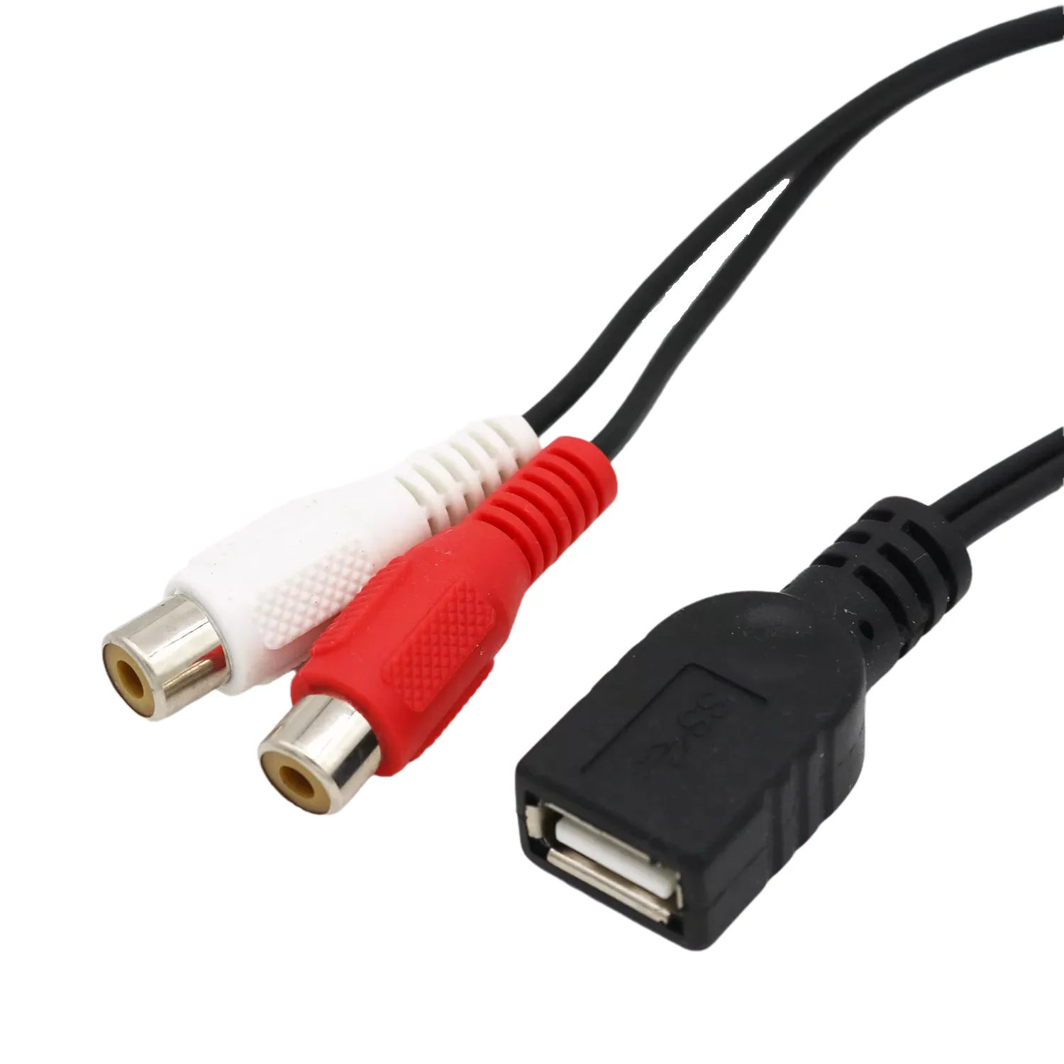 Сплиттер-Переходник USB 2 0 A мама-2 RCA разъем для Аудио Видео AV PC TV Aux композитный