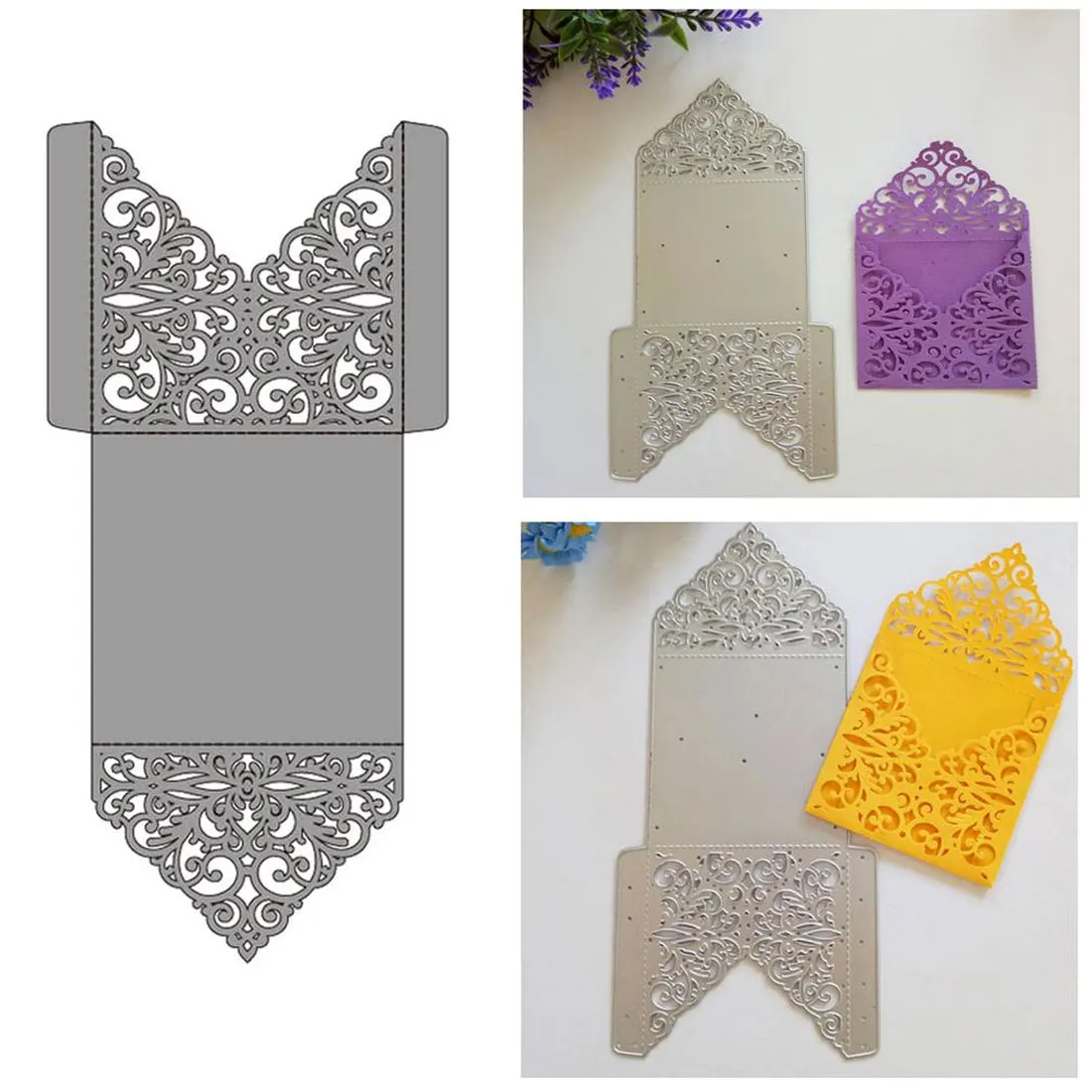 Новые креативные конвертные штампы конверты металлические режущие полые