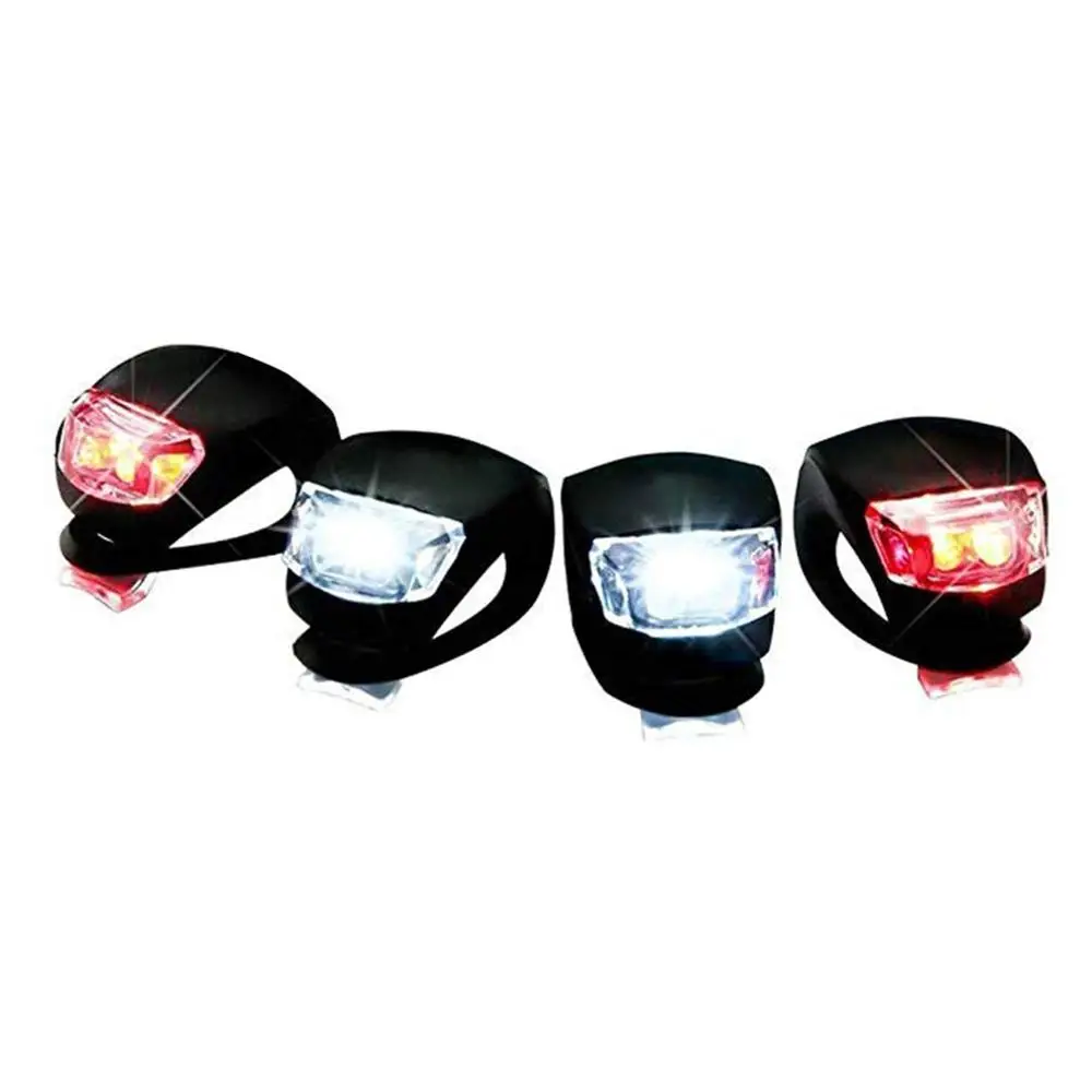 4 Buah Sepeda Ekor Lampu Katak Lampu Silikon Led Depan Roda Belakang Sepeda Lampu Tahan Air Bersepeda Aksesoris Sepeda Lampu