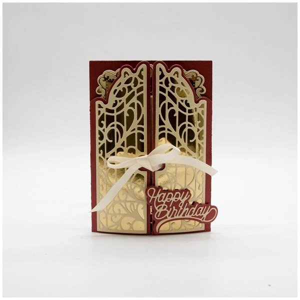 Металлические Вырубные штампы вырезанные ворота формы карты скрапбукинга