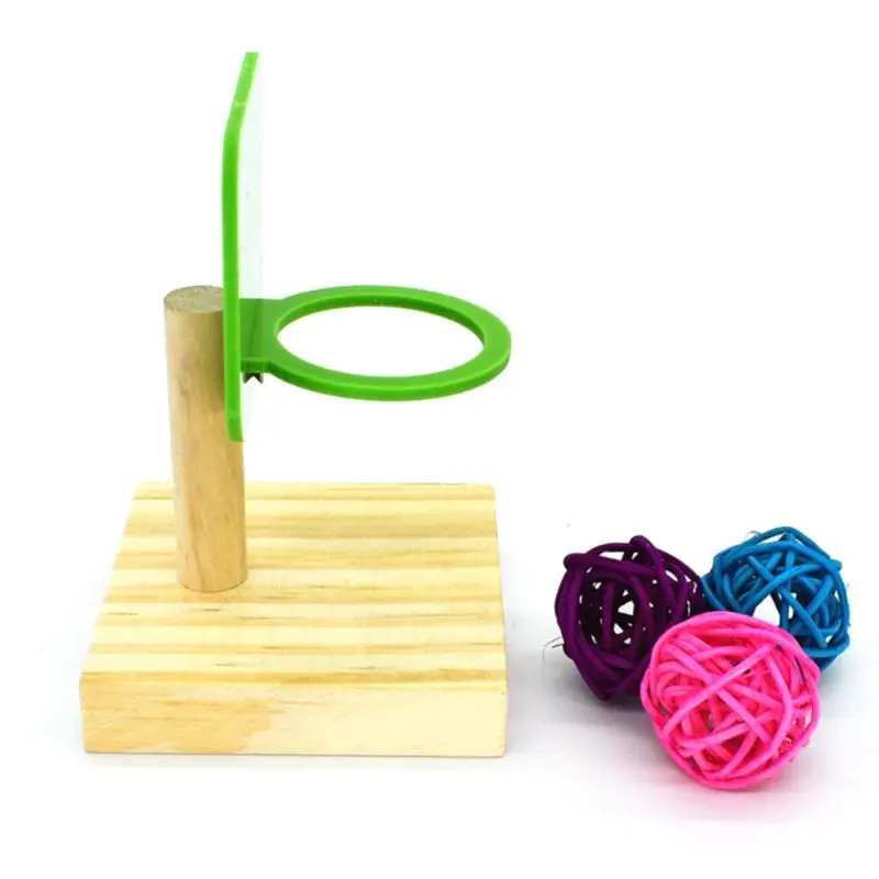 Птица жевательные игрушки попугай Баскетбол обруч реквизит трюк Настольный