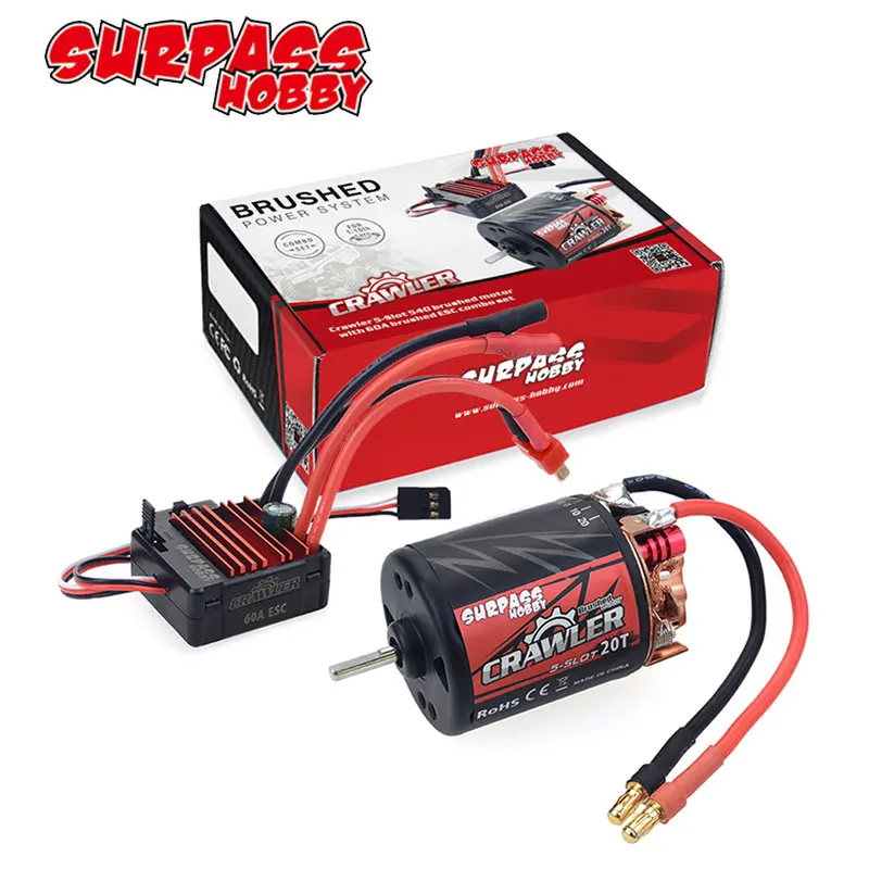 5 Slot 540 11T 13T 16T 20T щеточный двигатель w / 60A ESC для RC Redcat Volcano EPX Блэкаут XTE Traxxas TRX 4 1/10