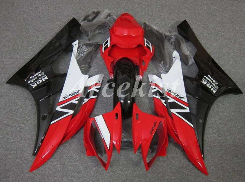 

Полный комплект обтекателей для мотоцикла из АБС-пластика, подходит для YZF-R6 r6 2006 2007 06 07, красный, черный