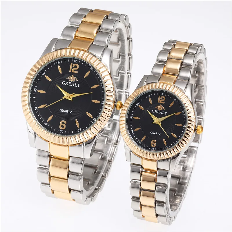 Новинка часы со стальным ремешком пара повседневные простые модные
