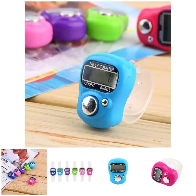 

Plastic Compact Mini Stitch Marker And Row Finger Counter LCD Electronic Digital Tally Counter Random for Any Knitter xqmg new