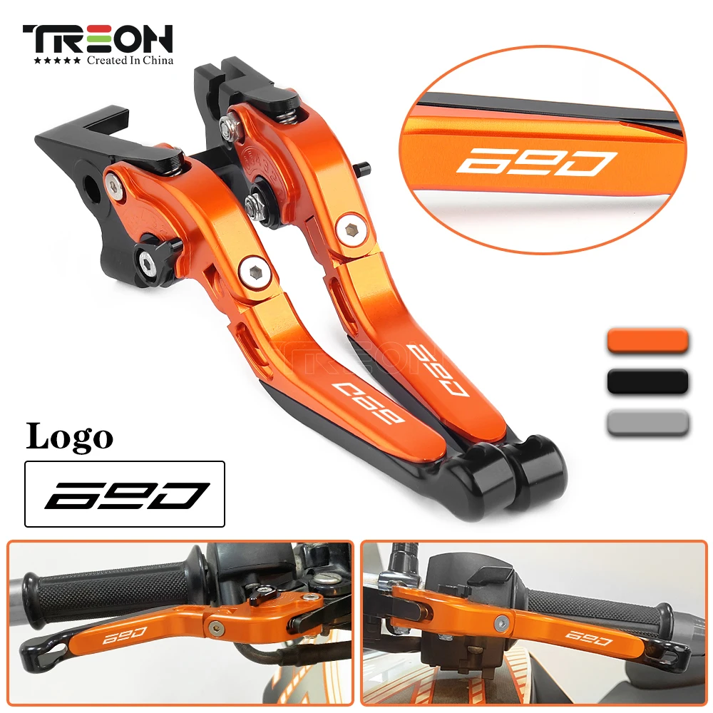 

Motorcycles Handlebar CNC Foldable Brake Clutch Levers Adjustable For KTM 690 Duke SMC SMC-R Enduro R 2014 2015 2016 2017