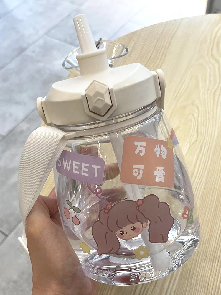 

Summer Cup Female Online Influencer Cup with Straw Cute Large Capacity Plastic