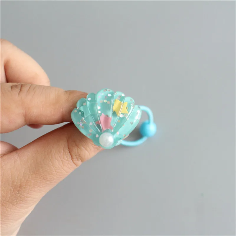 2 шт./компл. морская раковина Русалочка для девочек резинка волос с жемчужинами