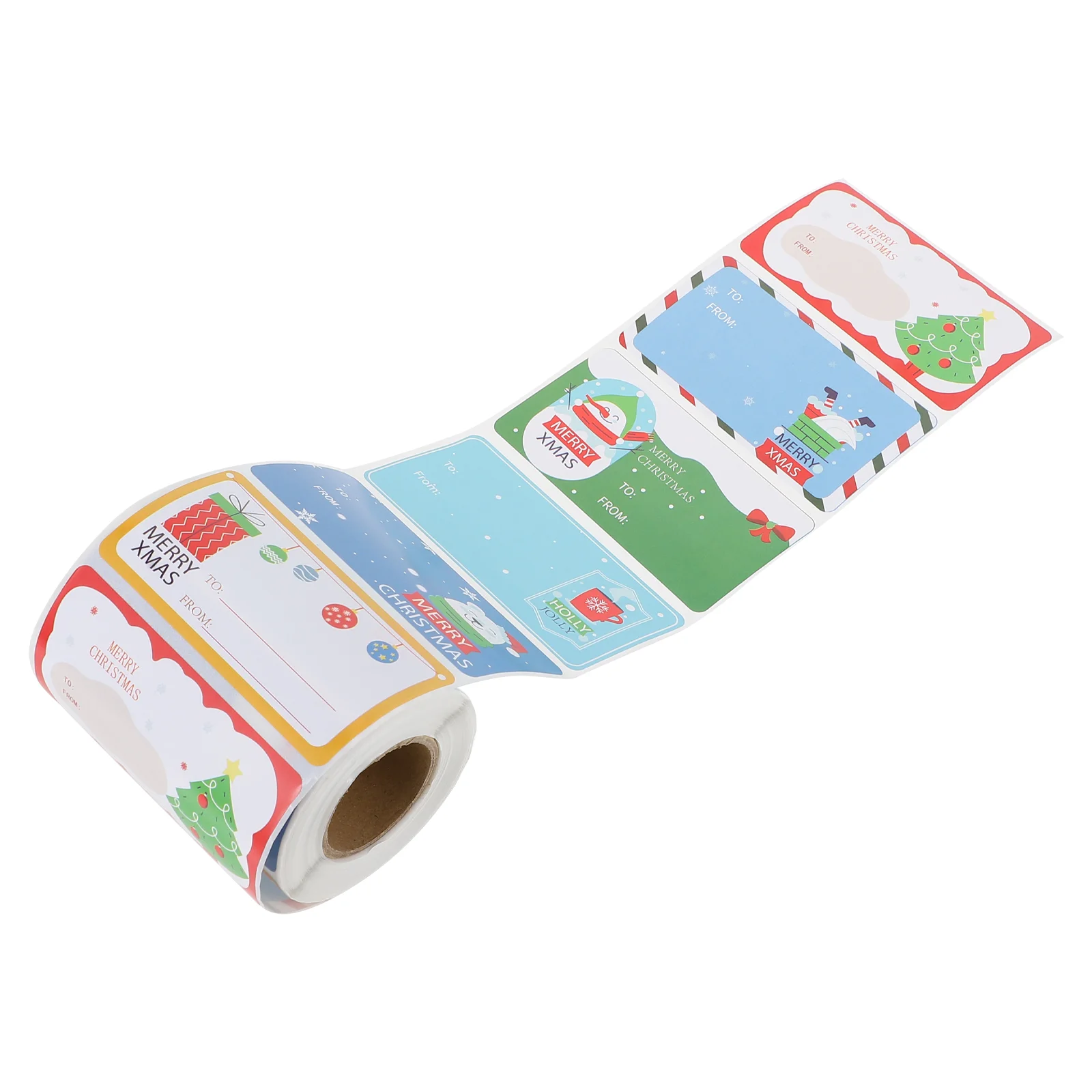 

300pcs Practical Christmas Themed Stickers Novel Greeting Cards Decals (Assorted Color)