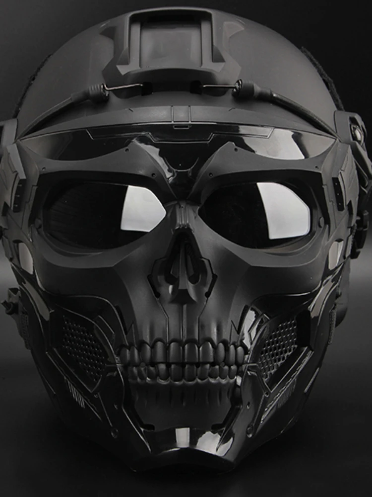 

2021 CS field tactical equipment adapter tactiacl Paintball Game helmet Airsoft Skull Skeleton protective mask Full Face Helmet