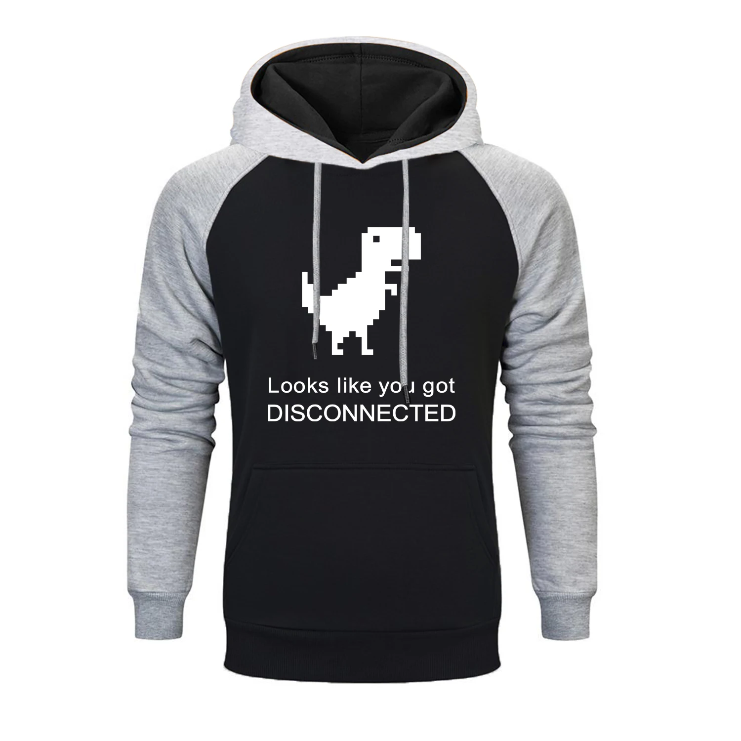 Мужские толстовки с забавным дизайном свитшот капюшоном выглядит динозавром как