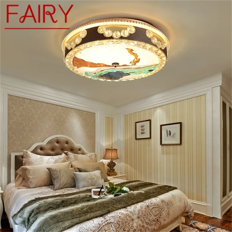 

FAIRY Contemporary Ceiling Light LED Creative Figure Crystal Lamp Fixtures Home For Bed Room Decoration