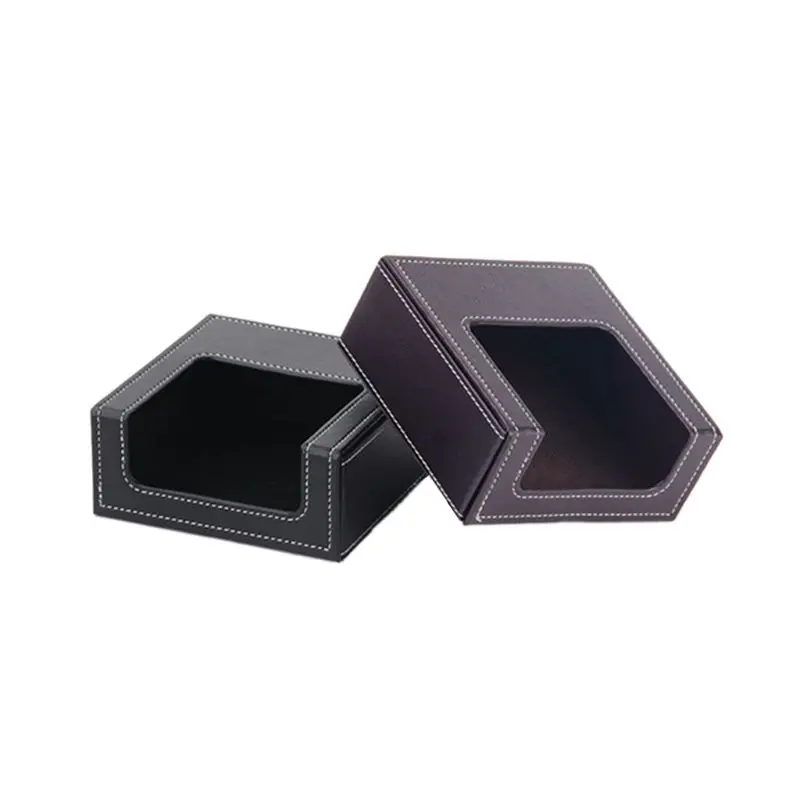PU Leather Square Cocktail Napkin Holder Paper Serviette Dispenser Tissue Box Bar Caddy for Dining Table Hotel Office Home Decor | Дом и сад