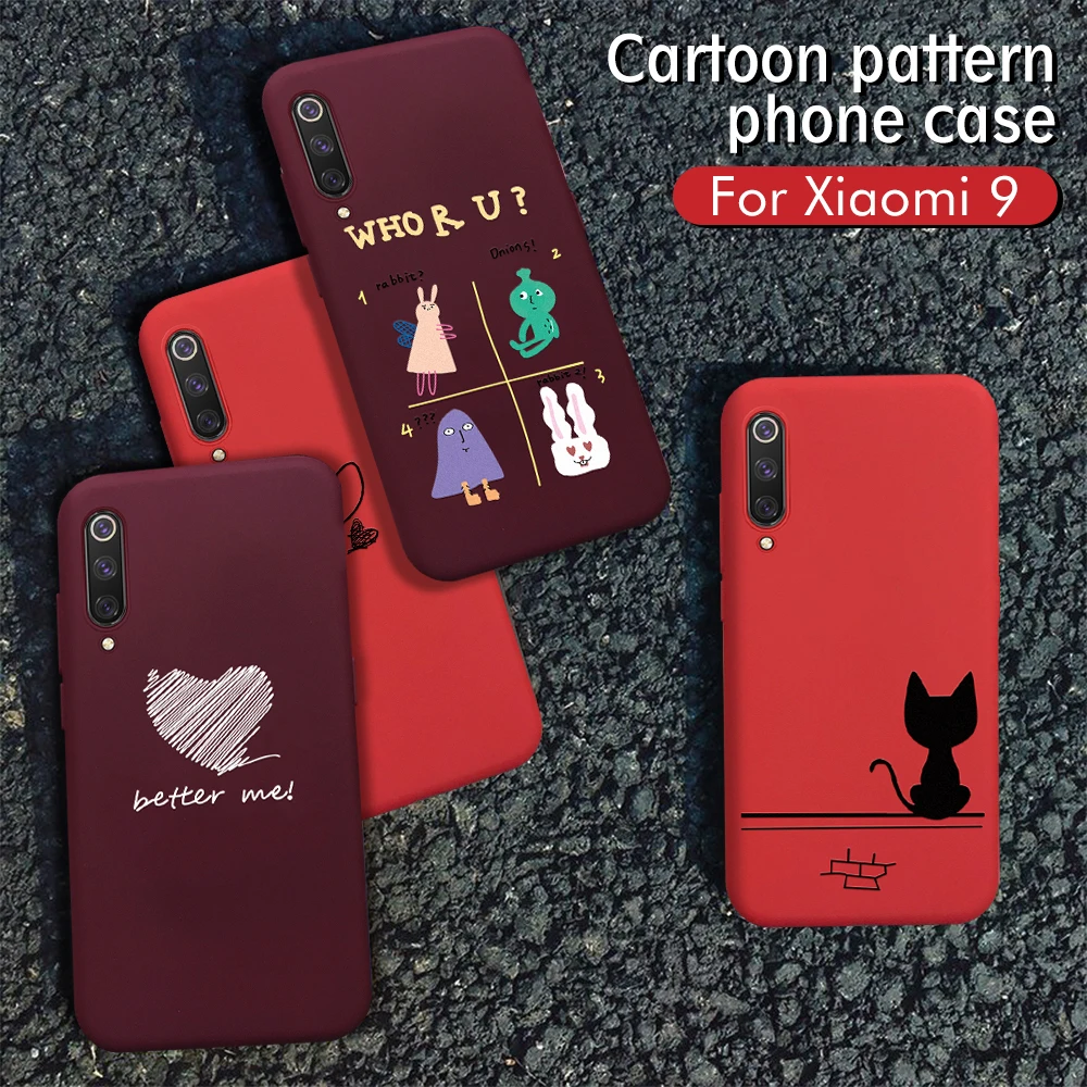 Окрашенный милый чехол для Xiaomi mi 9 Se 9T Pro Россия A2 A3 Lite задняя крышка 8 CC9 CC9E Мягкий