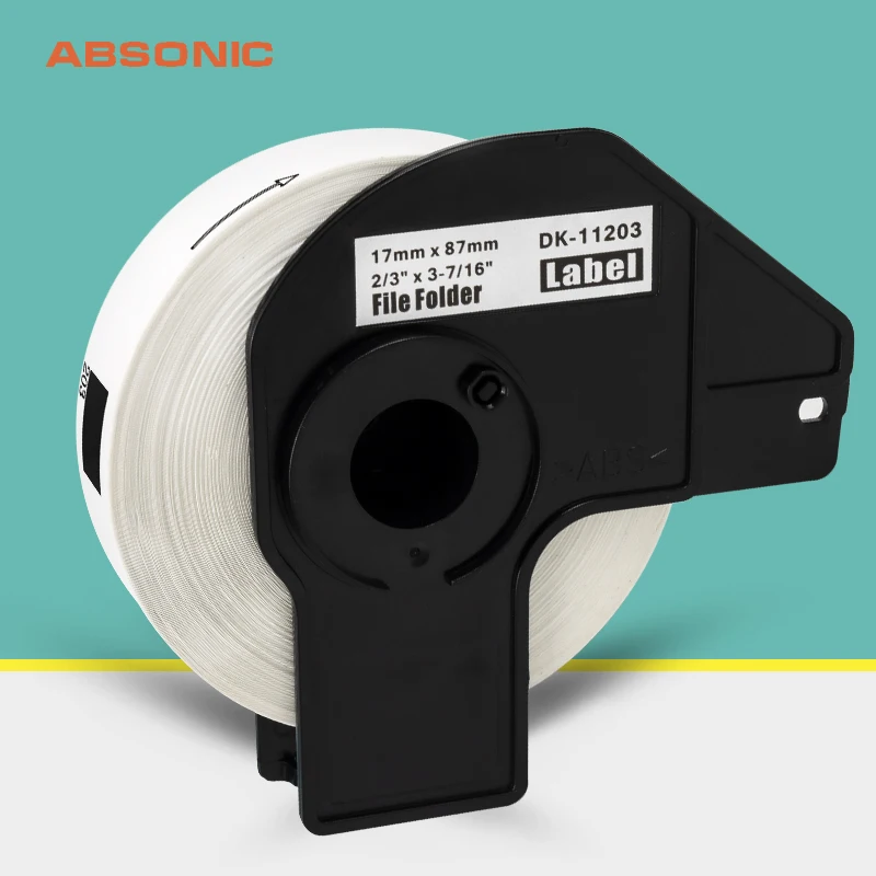 Absinic DK 11203 рулонная бумага 17*87 мм 300 шт. стандартная этикетка используется для Brother