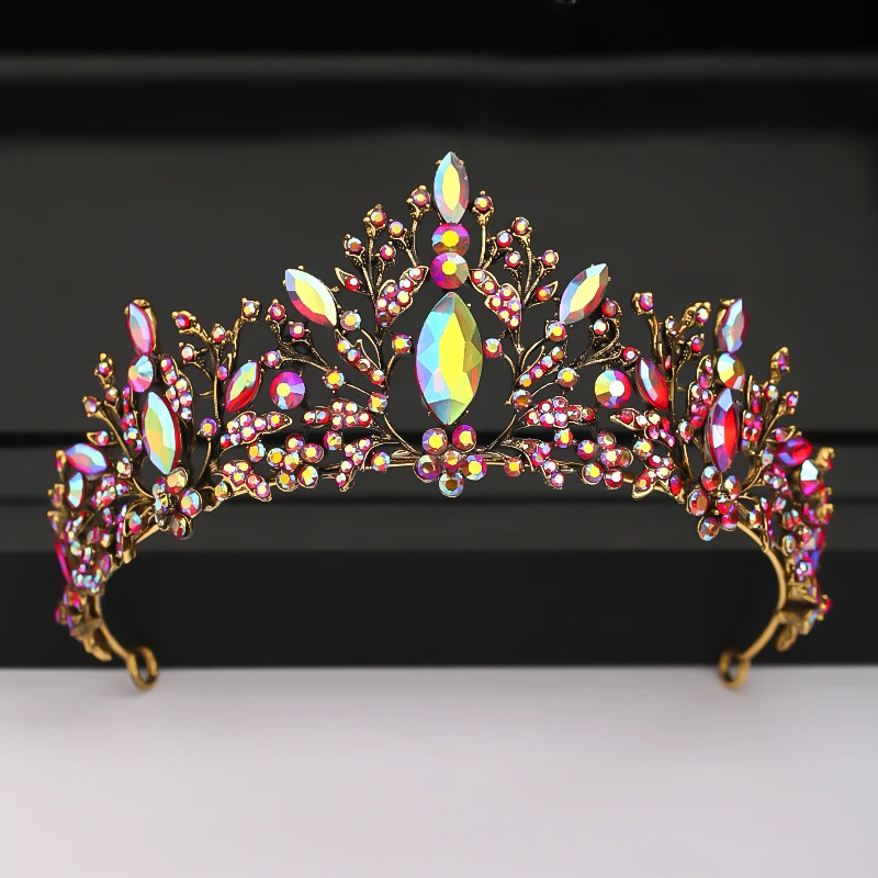 

Crystal Rhinestone Crown and Tiaras Wedding Accessories Crown Hair Accessories For Women Queen Diadem Bridal Head jewelry Tiara