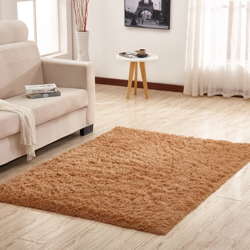 Шелковый ковер с длинными волосами для гостиной спальни офиса прихожей кроватей