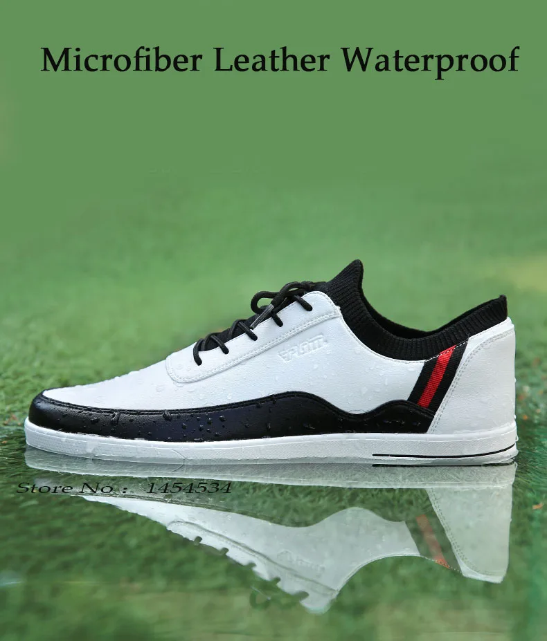 New PGM Golf Sneakers Men Waterproof Shoes Microfiber Mesh Lining Breathable Sports Shoes Non-slip Fixing Nails For Male Outdoor