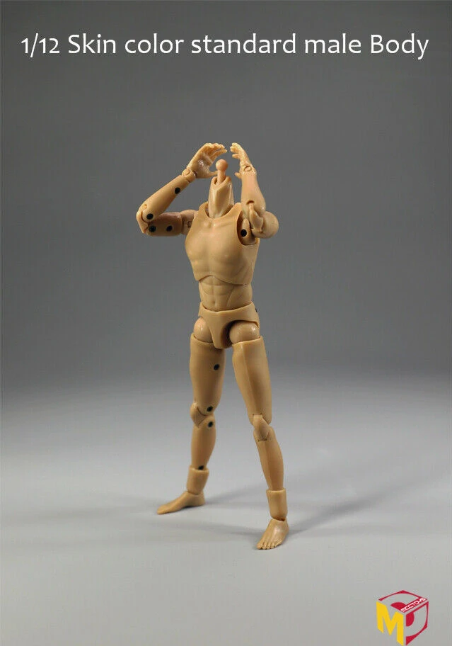

MCCToys MCC023 1/12 Scale Skin Color Narrow Shoulder Male Body 6inches Figure Model Flexible Mini Doll Toys