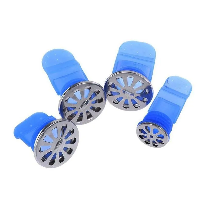 

1pc Kitchen Bathroom Strainer Pipe Sewer Anti-odor Pest Drainer Silicone With Round Steel Cover Drain Accessory
