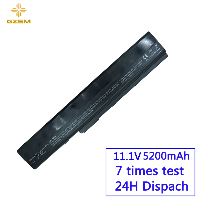 GZSM ноутбук Батарея A32-K52 для Asus A52 A52J K42 K42F K52F K52J X67 X5I 70-NXM1B2200Z A31-K52 A31-B53 A41-K52 A42-K52 Батарея