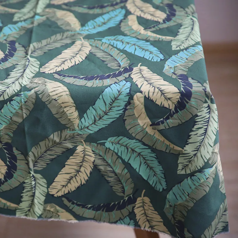 Хлопчатобумажная ткань с банановыми листьями тканевая подушка для дивана