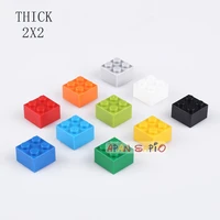 120pcslot diy building blocks thick bricks 2x2dots educational creative kids particles toys for children fit 3003 bricks size