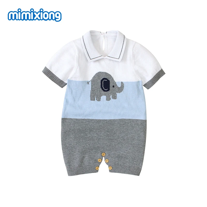 Детские летние комбинезоны с коротким рукавом Комбинезоны для младенцев детей