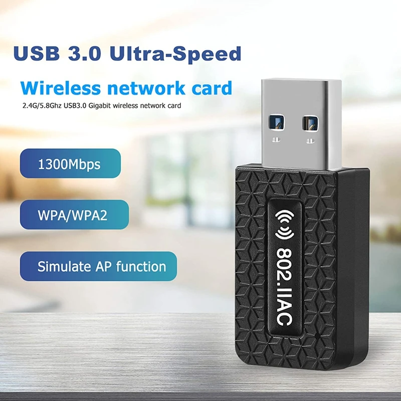 5G Гц Wi Fi USB Wifi адаптер переменного тока 1300 Мбит/с 3 0 Ethernet антенны Dual Band 2 4 г и модуль