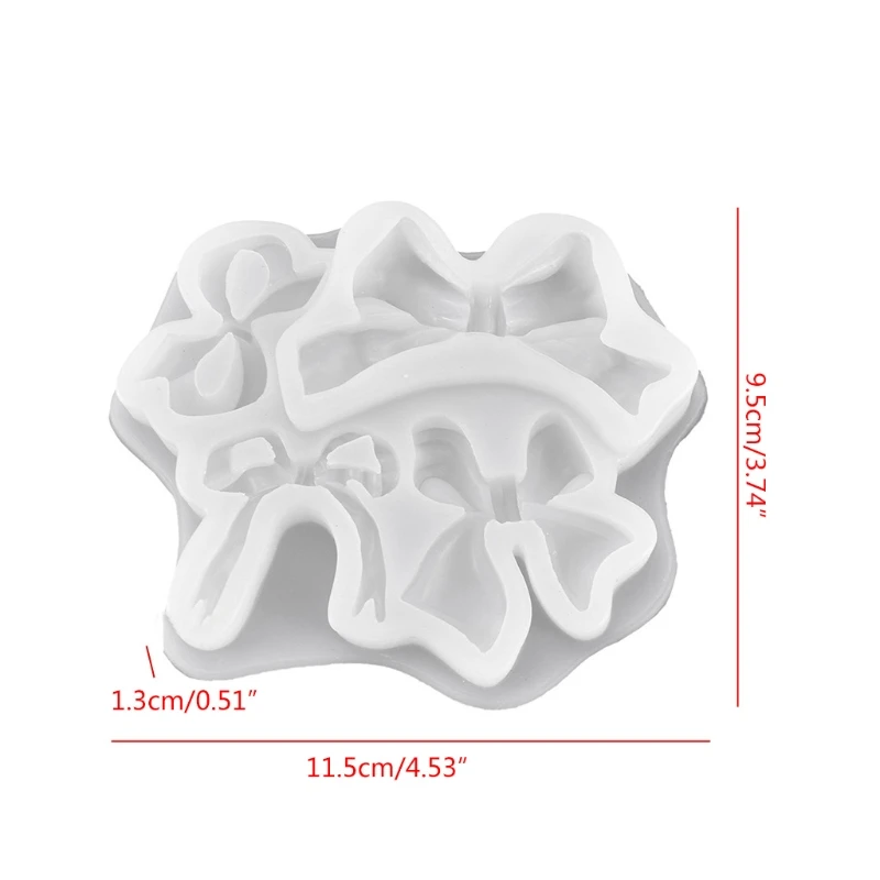

Bowtie Ribbon Silicone Resin Mold Bow Pendant Crystal Epoxy Resin Casting Mold