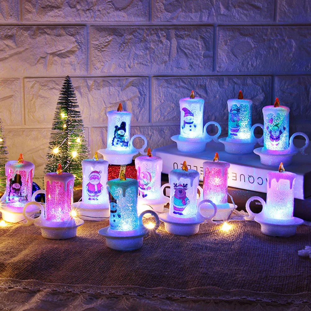 Украшение из Беспламенного ПВХ Рождественский милый ночной светодиодный