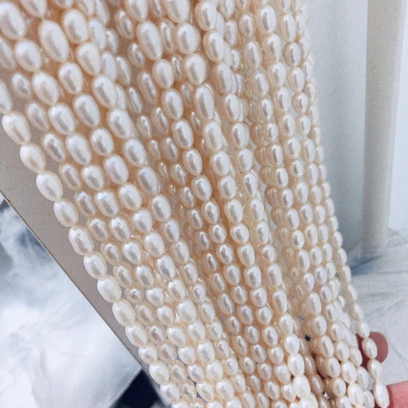 Оптовая продажа натуральный пресноводный нерегулярные нити форма риса