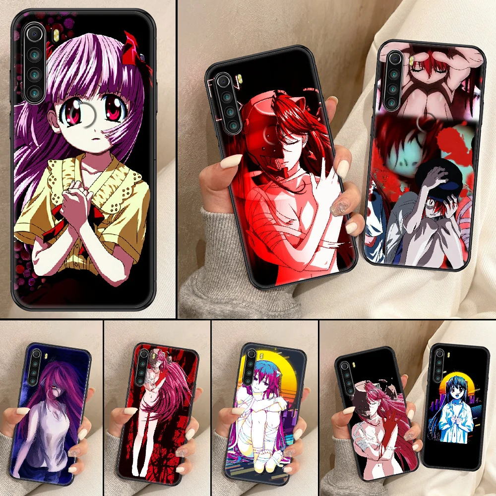 

Japan Amine Elfen Lied Lucy Phone Case For Xiaomi Redmi Note 7 8 9 10 7A 8T 9A 9T 9S 10S Pro black pretty funda trend back