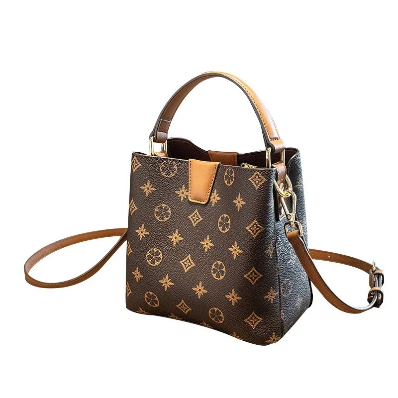 

Buckets for Women 2021 New Luxury Designer Brand All Match Classical Prints Single Shoulder Bag Ladies Famous Handbags Sac Luxe