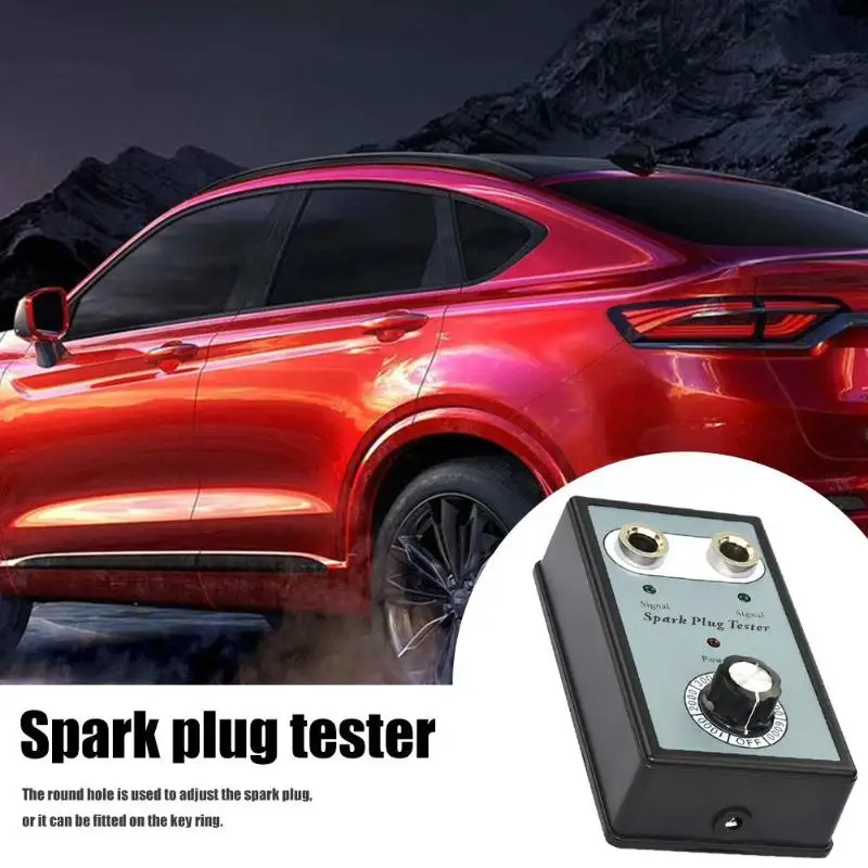 

Universal Zinc Aluminum Alloy Dual Hole Car Spark Plug Tester Ignition Plug Analyzer Diagnostic Tool for 12V Gasoline Vehicle