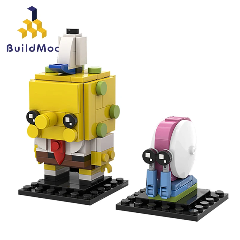 Buildmoc креативная мультяшная губка крабы краба капитан эуд ресторан городской дом