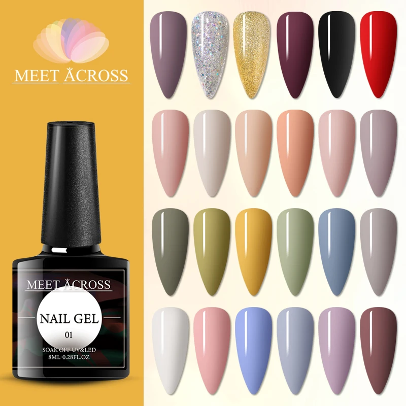 MEET ACROSS Гель лак УФ светодиодный для ногтей маникюра матовое верхнее покрытие