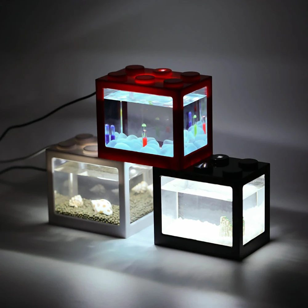 Мини USB маленькие аквариумные рыбки бои цилиндрические рыбные миски