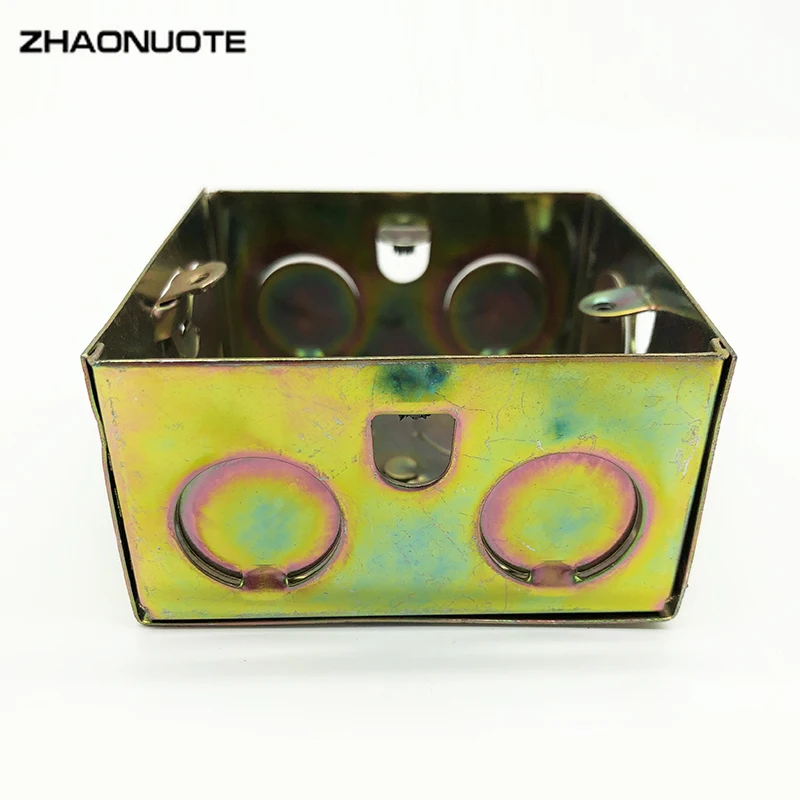Type 86 Concealed Bottom Box 75*75*40mm Metal Iron Wire Junction Project Case | Обустройство дома