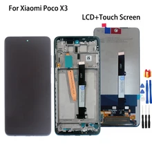 Original For Xiaomi Poco X3 Display LCD Touch Screen Digitizer For Xiaomi Poco X3 LCD Screen M2007J20CG Assembly  Repair Parts
