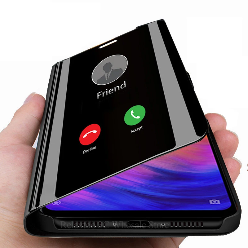 Зеркальный чехол для Xiaomi mi 9 t mi9t a2 lite подставка Xiomi Xaomi Redmi Note 7 7a k20 pro Red Mi go 6 5 Pro 6A s2