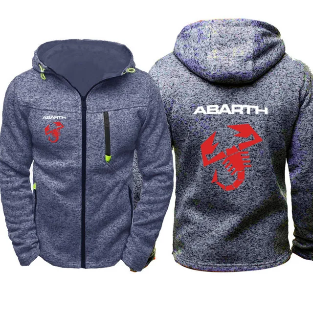 Мужские толстовки с капюшоном Abarth повседневные в стиле хип хоп Harajuku длинным