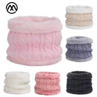 Зимний милый шарф для девочек и мальчиков, теплый детский вязаный шарф, новый однотонный вельветовый Повседневный Детский Теплый хлопковый комбинезон